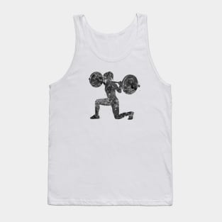 Weightlifter female black and white Tank Top